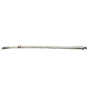 Shoulder Crossbody Bag Strap White Leather Silver Tone Hardware Replacement